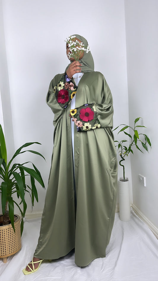 Olive green Abaya